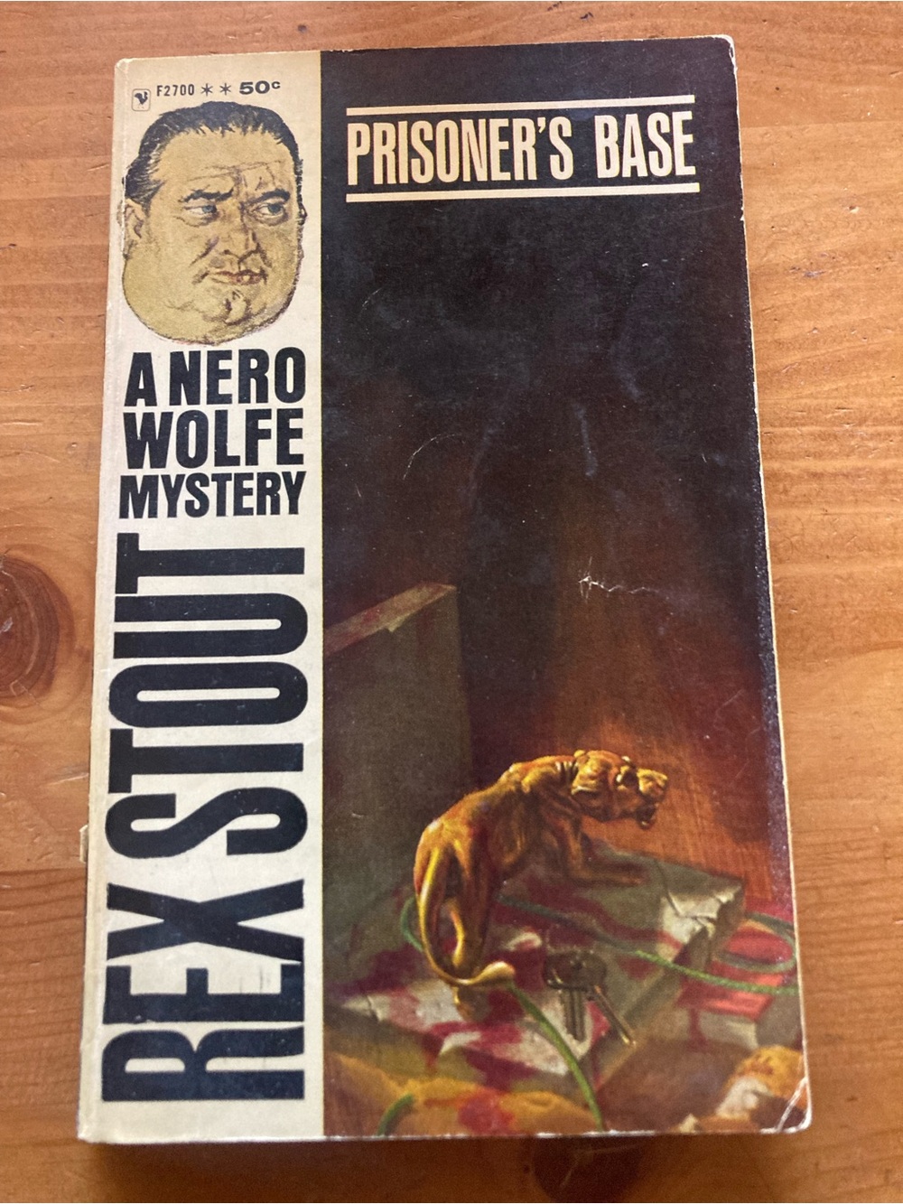 Rex Stout Prisoner's Base Paperback - Black/Cream Cover